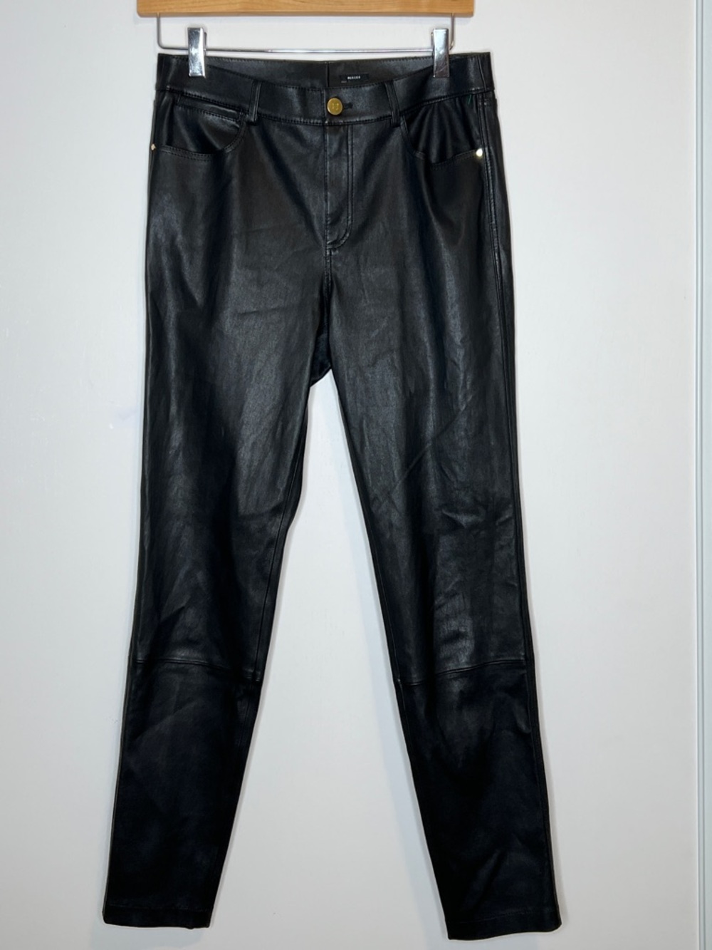 Lafayette 148 New York Mercer Skinny Genuine Leather Pants Size 4 - Picture 2 of 6